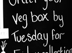 Vegetable box sign